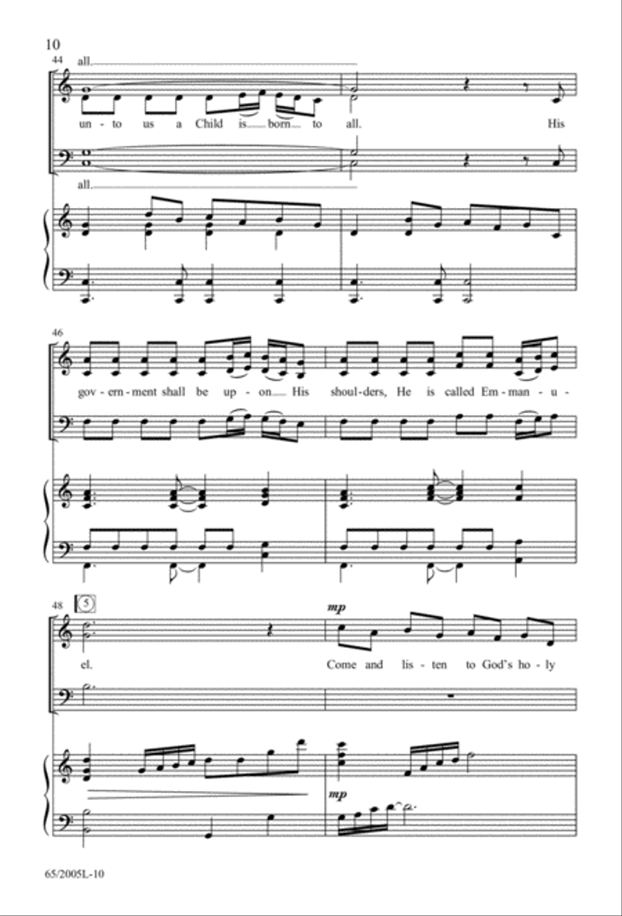 I Hear the Prophet Callin' 4-Part scores gallery preview page 11