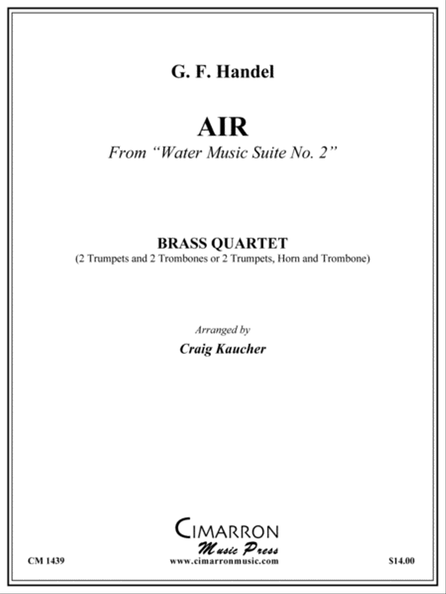 Air from Water Music Suite No. 1 Horn scores gallery preview page 1