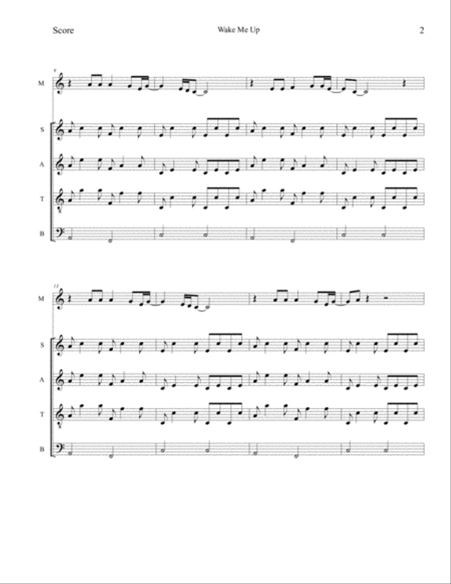 Wake Me Up Percussion Ensemble scores gallery preview page 6