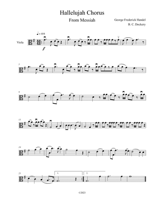 Hallelujah Chorus from Messiah (Viola Solo)
