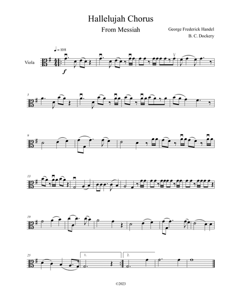 Hallelujah Chorus from Messiah (Viola Solo) image number null