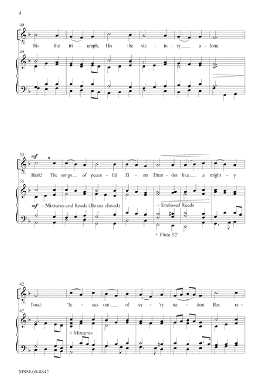 Alleluia! Sing to Jesus Alleluia! Sing to Jesus 4-Part scores gallery preview page 4