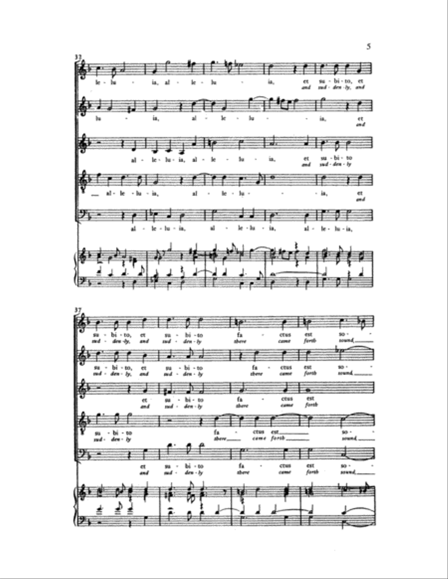 Dum Complerentur (And When the Day of Pentecost) SSATB scores gallery preview page 6