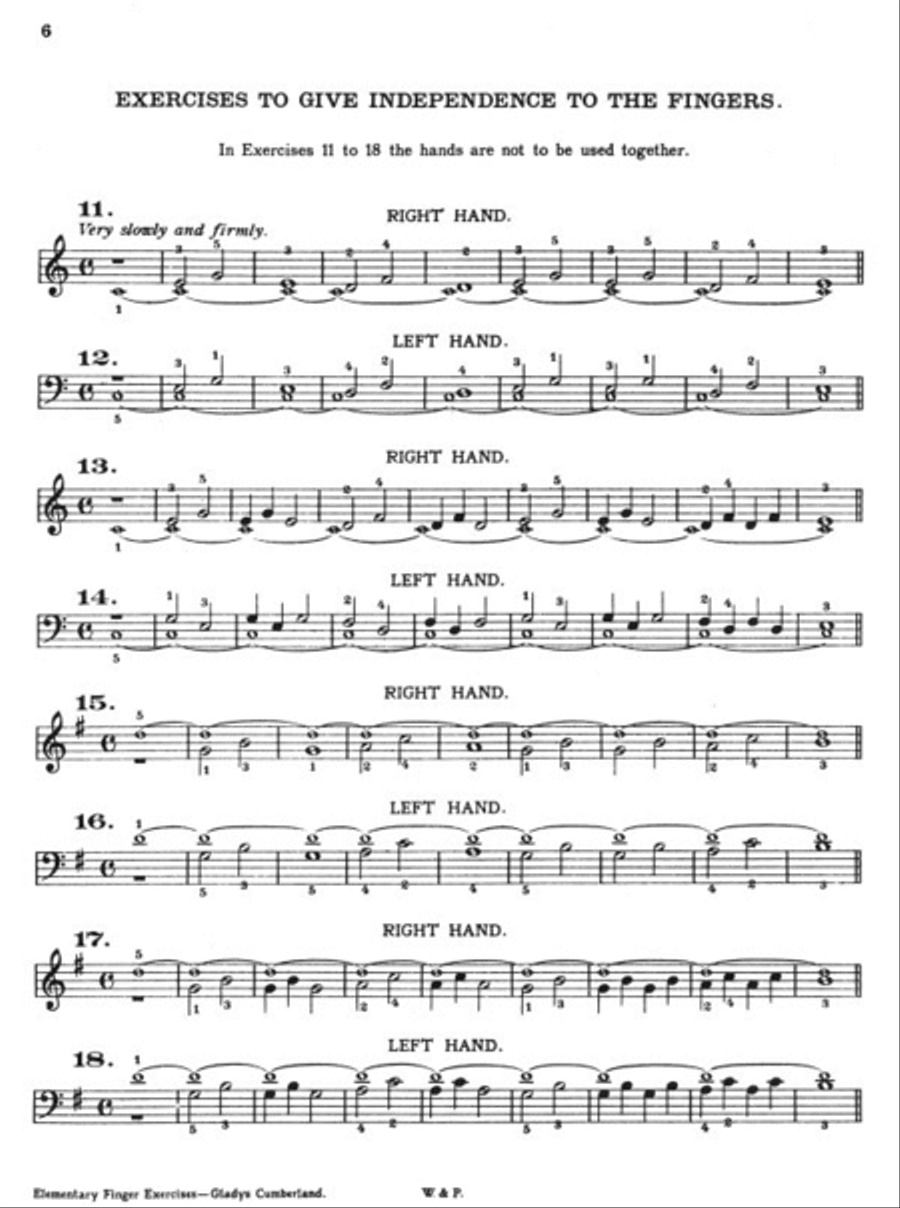 Elementary Finger Exercises Piano Method scores gallery preview page 3