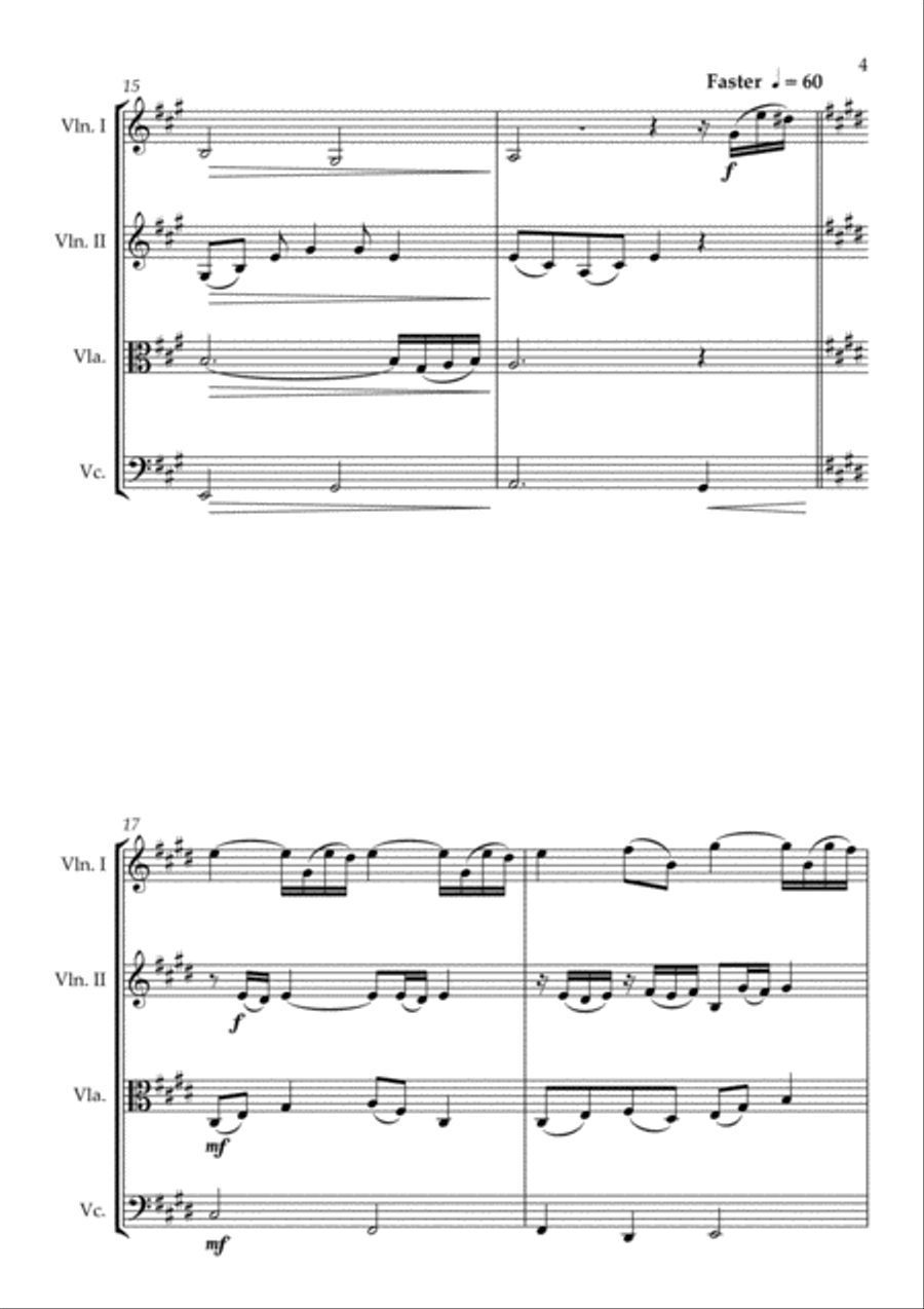 Nothing I've Ever Known Nothing I've Ever Known String Quartet scores gallery preview page 5