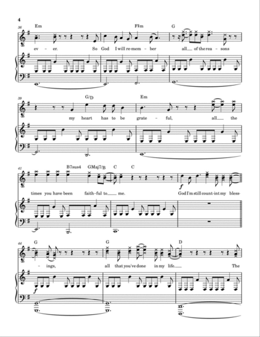Counting My Blessings Piano, Vocal, Guitar scores gallery preview page 5