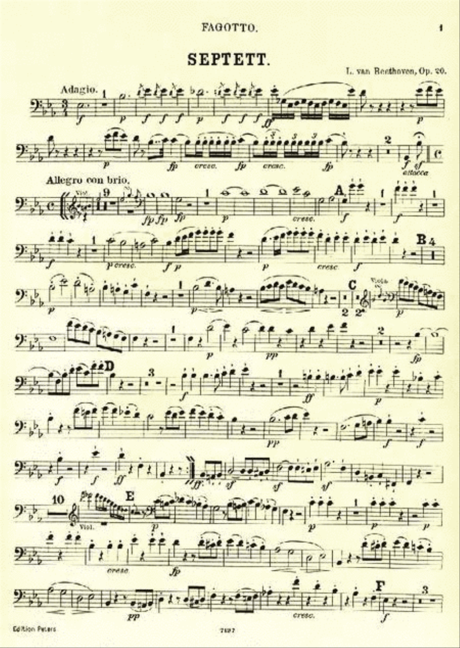 Septet in E flat Op. 20 Orchestra scores gallery preview page 4