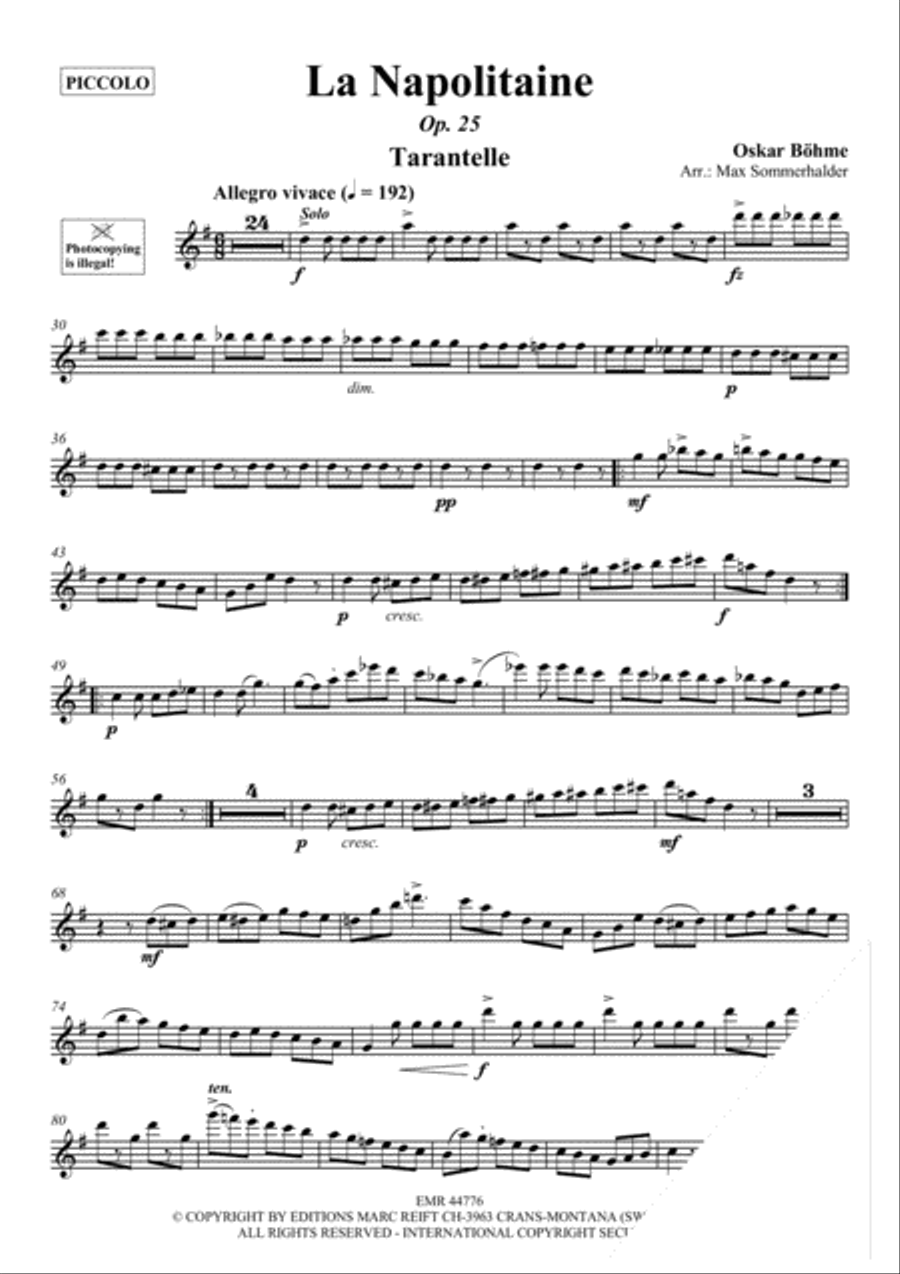 La Napolitaine La Napolitaine Piccolo scores gallery preview page 3