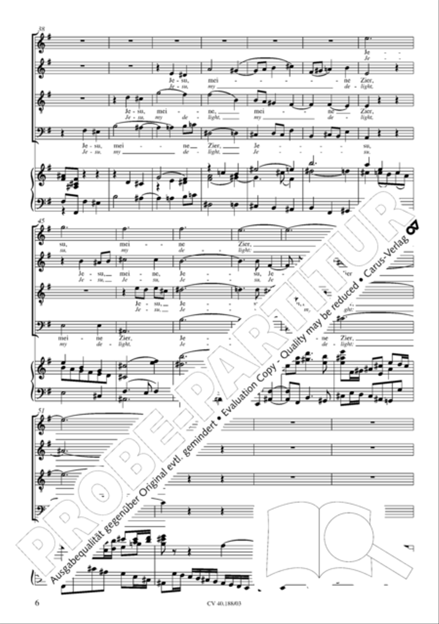 Jesu, thou my pleasure 4-Part scores gallery preview page 7