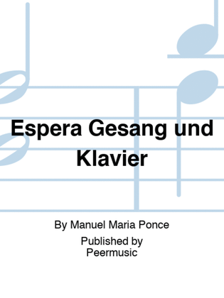 Book cover for Espera Gesang und Klavier