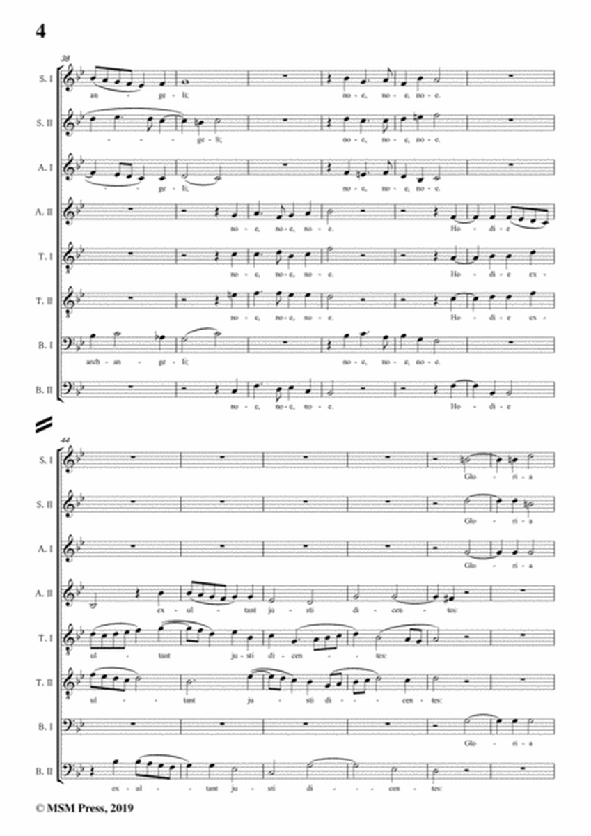 Palestrina-Hodie Christus natus est(Versions 2),in B flat Major,for A cappella image number null