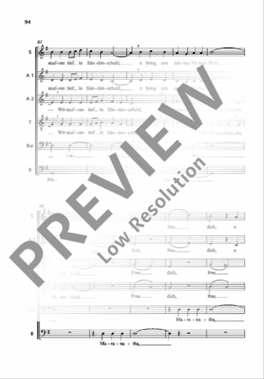 O komm, o komm, Immanuel Mixed Choir scores gallery preview page 8