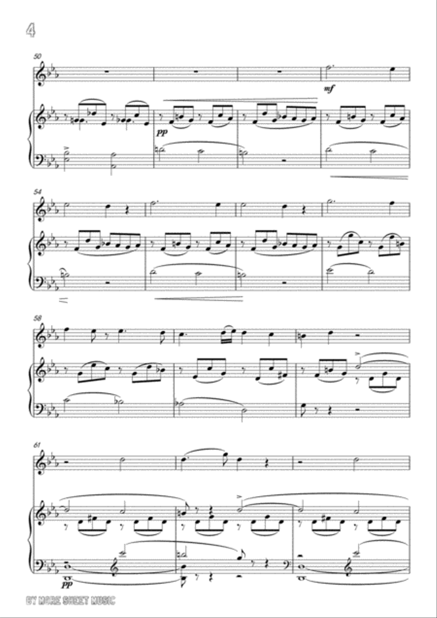 Bellini-L'abbandono,for Violin and Piano Voice scores gallery preview page 6
