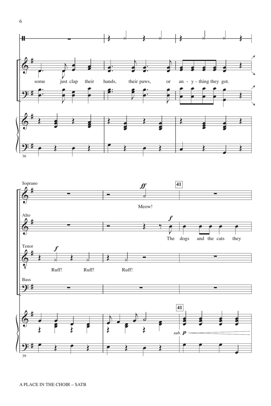 A Place In The Choir 4-Part scores gallery preview page 5