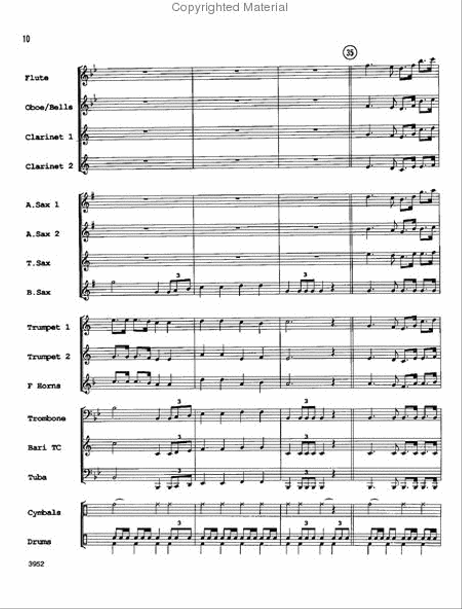 Battle Hymn of the Republic Concert Band scores gallery preview page 9