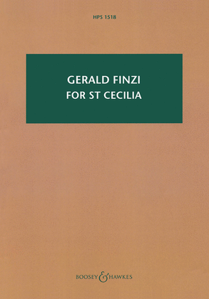 Book cover for For St Cecilia, Op. 30