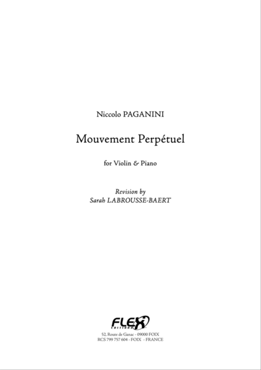Mouvement Perpetuel Mouvement Perpetuel Violin Solo scores gallery preview page 1