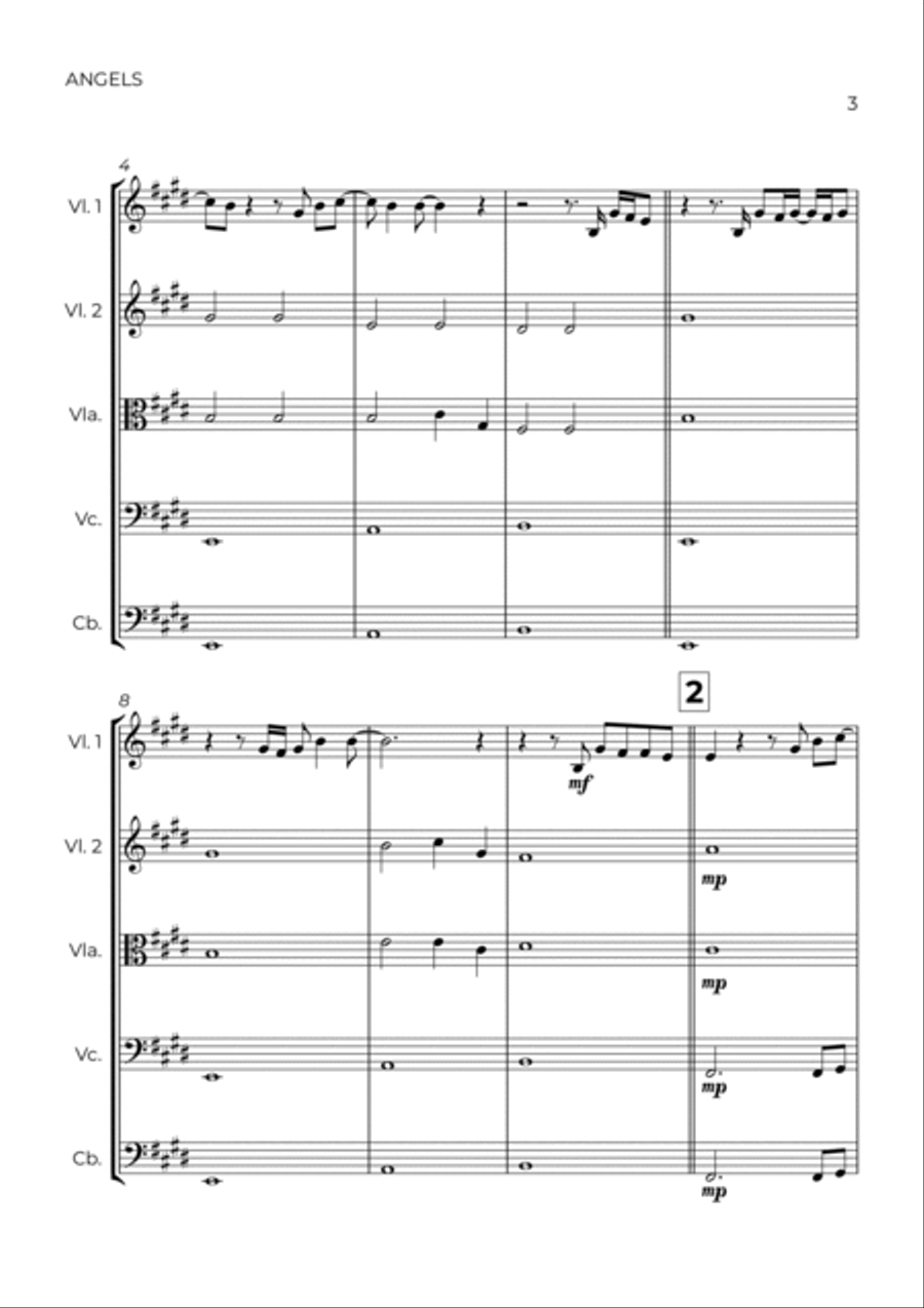 Angels String Quintet scores gallery preview page 3