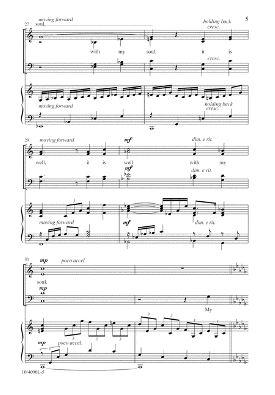 It Is Well With My Soul 4-Part scores gallery preview page 5