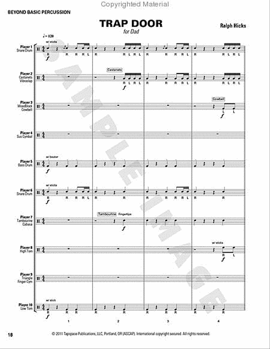 Beyond Basic Percussion Percussion scores gallery preview page 54