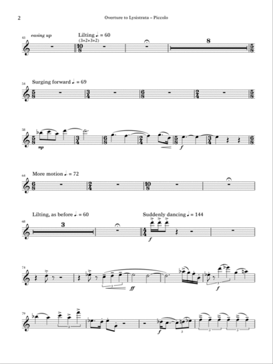 Overture to Lysistrata (arr. Peter Stanley Martin) - Piccolo Concert Band scores gallery preview page 2