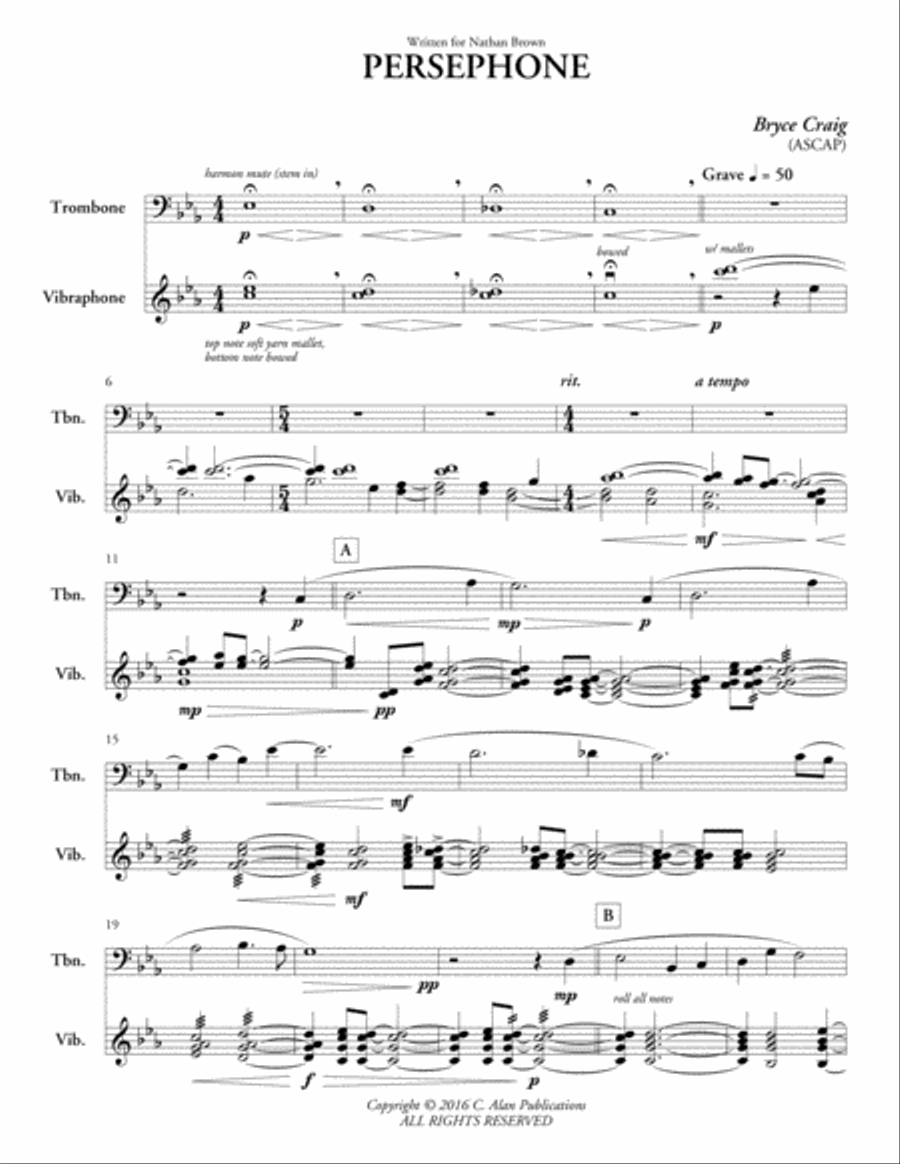 Persephone Trombone scores gallery preview page 2