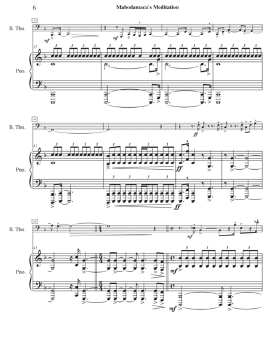 Mabodamaca's Meditation Trombone scores gallery preview page 5