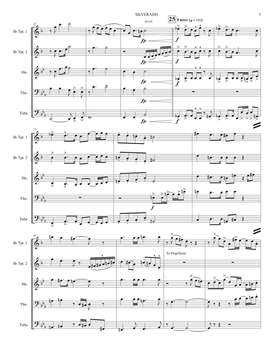 Silverado -main Title Brass Ensemble scores gallery preview page 3