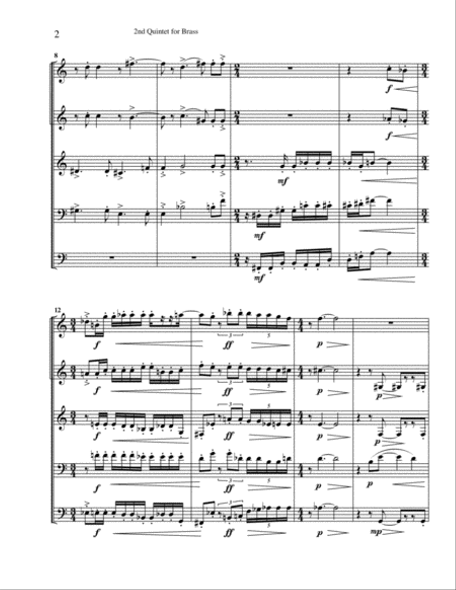 [Read] Brass Quintet No. 2: Closing Distances Brass Quintet scores gallery preview page 6