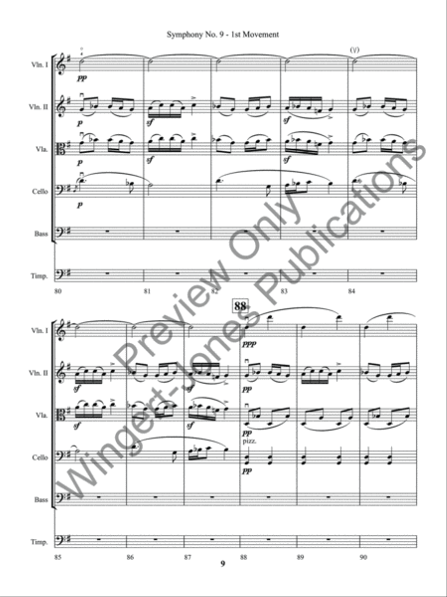Symphony No. 9 String Orchestra scores gallery preview page 12