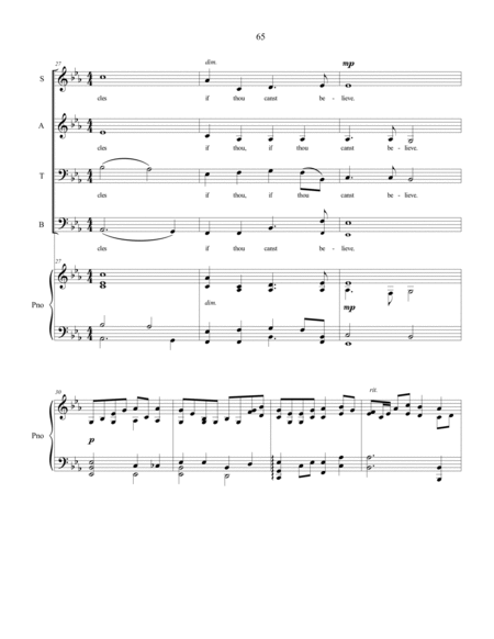If Thou Canst Believe, sacred music for SATB choir image number null