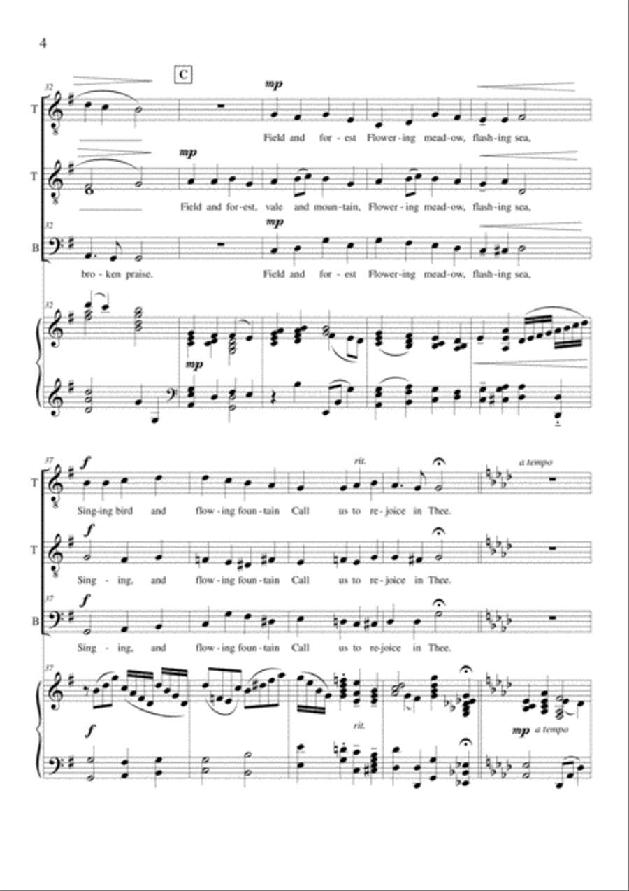 Ode To Joy 3-Part scores gallery preview page 4