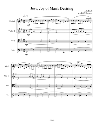 Jesu, Joy of Man's Desiring (String Quartet)