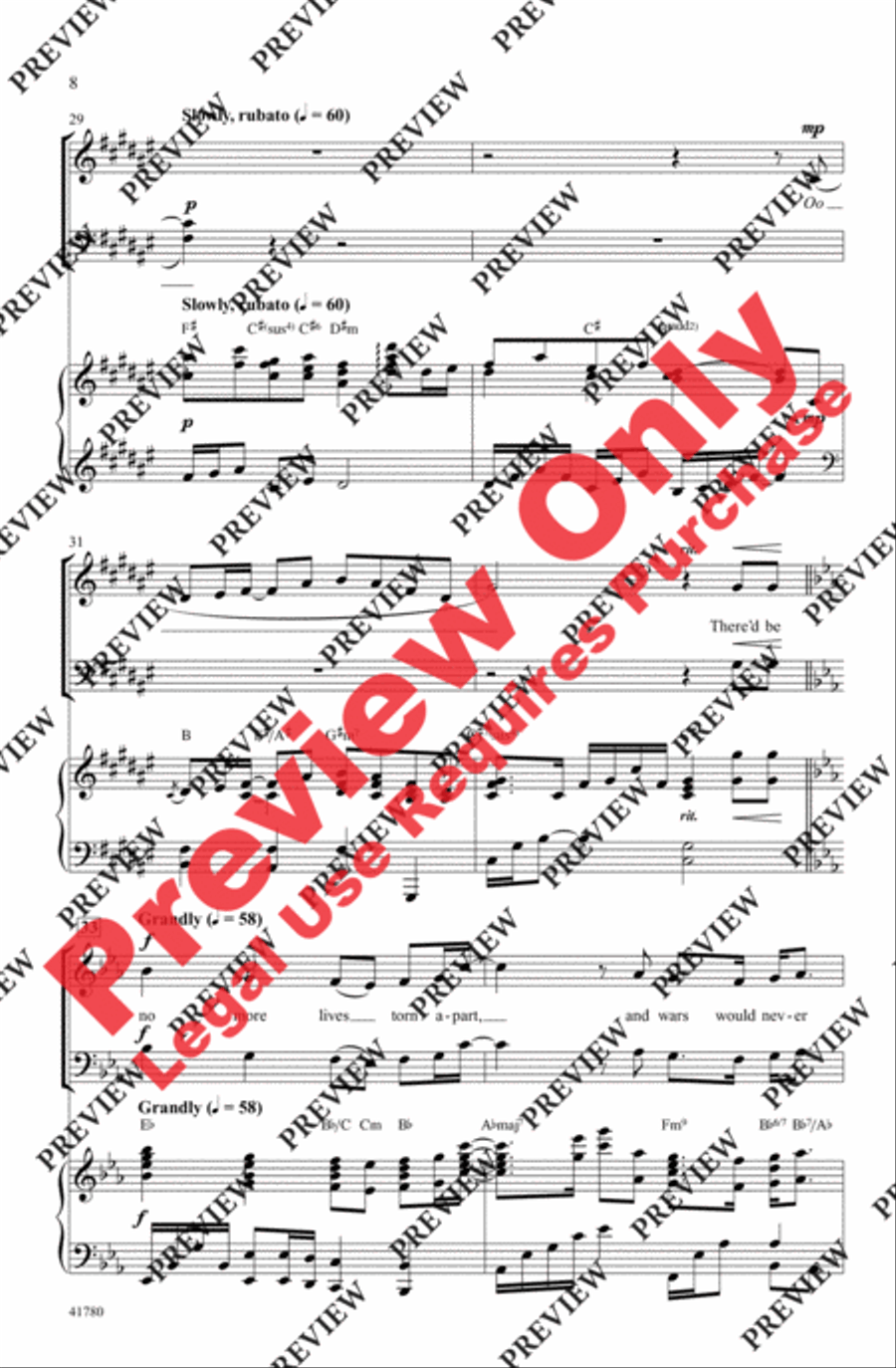 Grown-Up Christmas List 4-Part scores gallery preview page 7