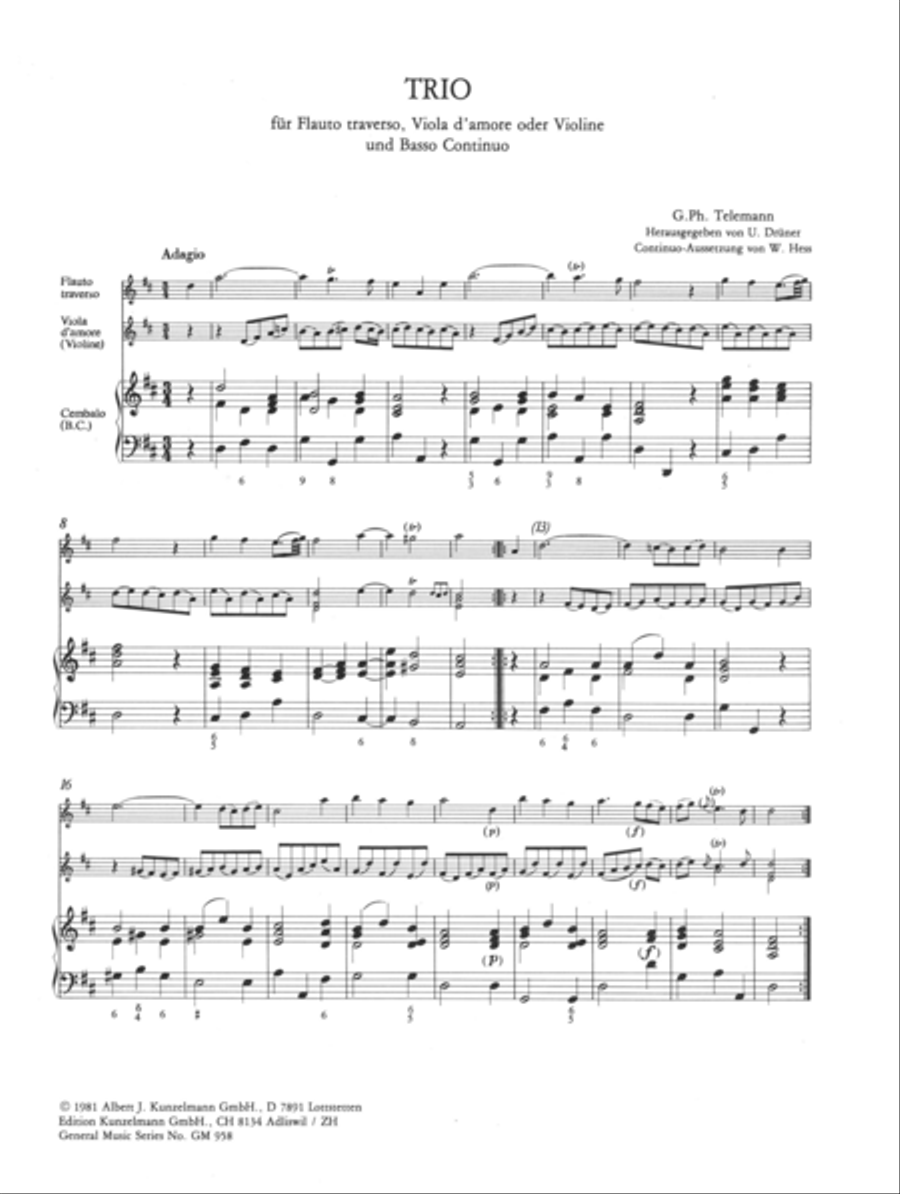 Trio sonata Trio sonata Flute scores gallery preview page 2