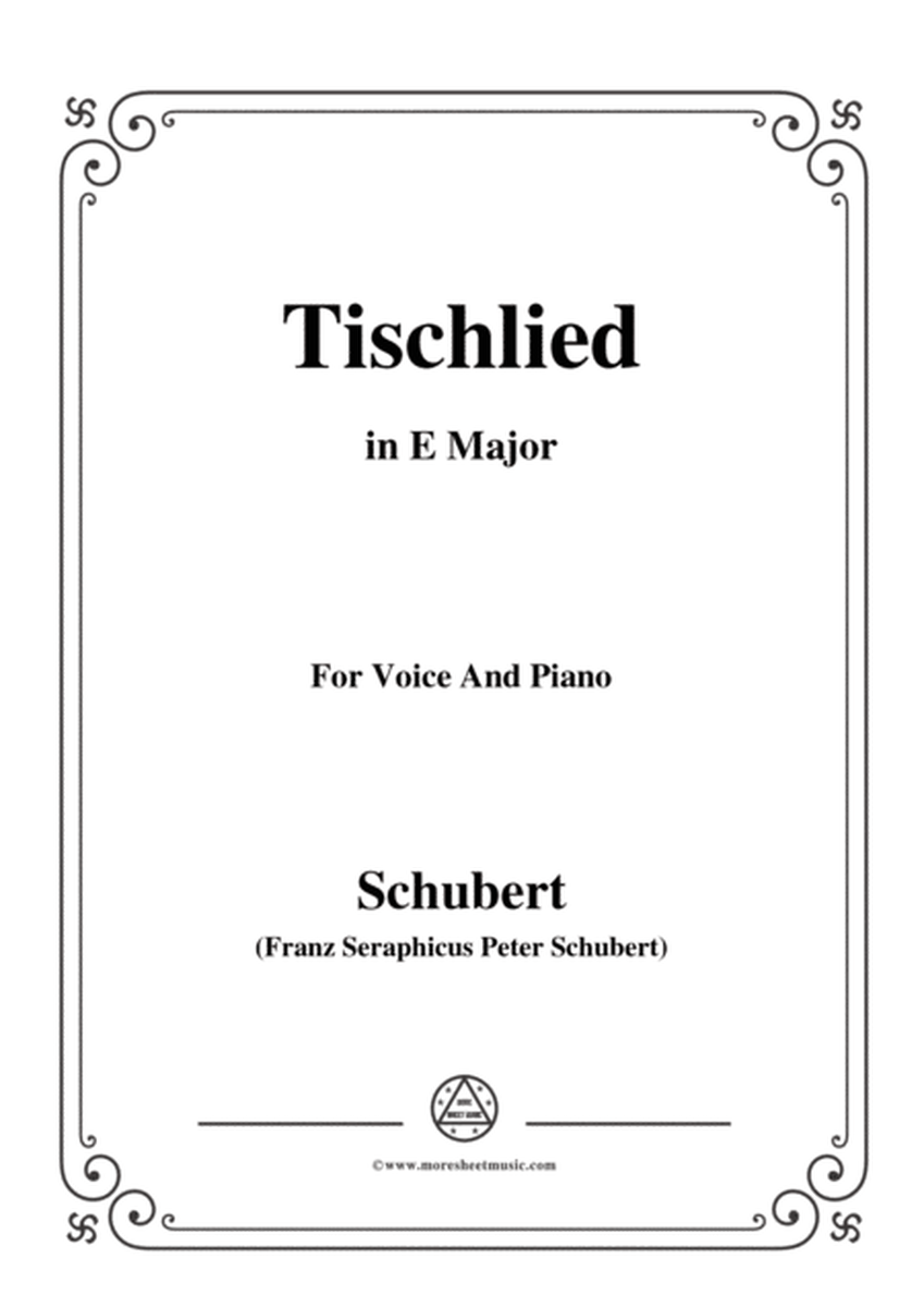 Schubert-Tischlied,Op.118 No.3,in E Major,for Voice&Piano image number null