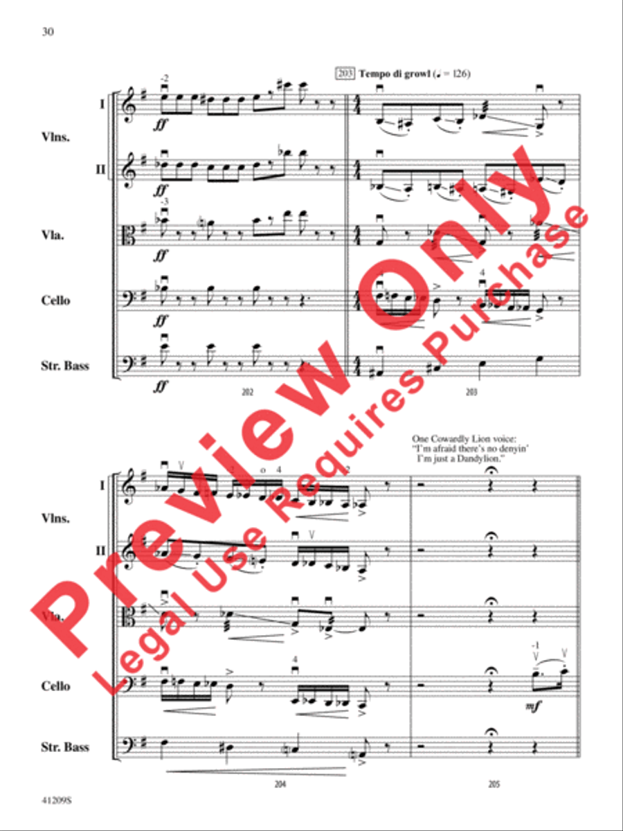 The Wizard of Oz String Orchestra scores gallery preview page 31