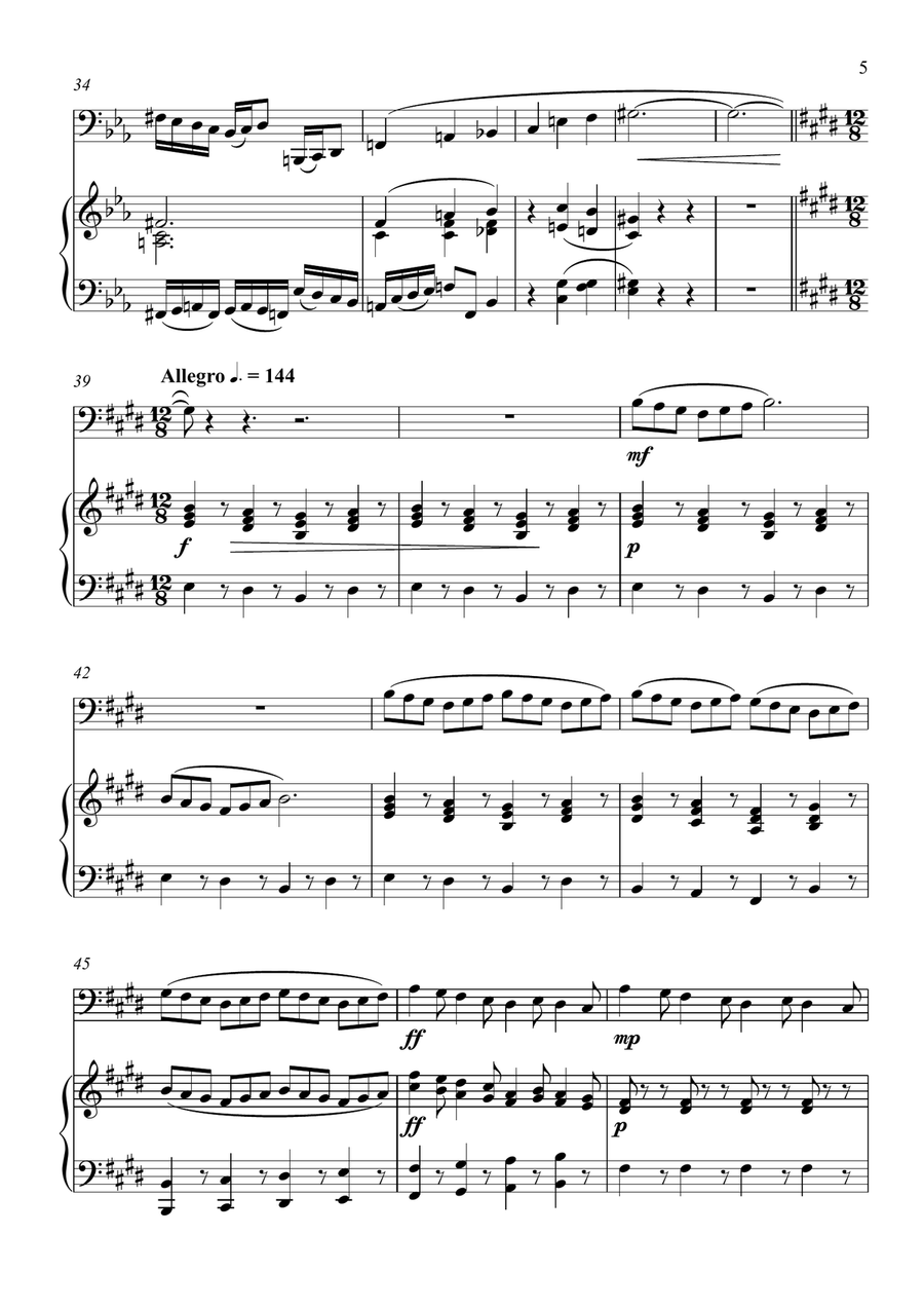 Rhapsody of the Deep for Tuba and Piano Tuba scores gallery preview page 5
