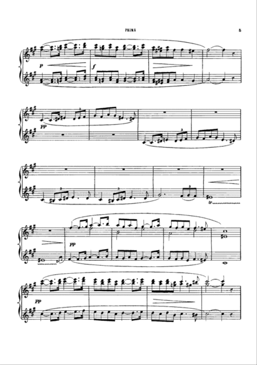 Faure Pavane, for piano duet(1 piano, 4 hands), PF801 1 Piano, 4-Hands scores gallery preview page 4