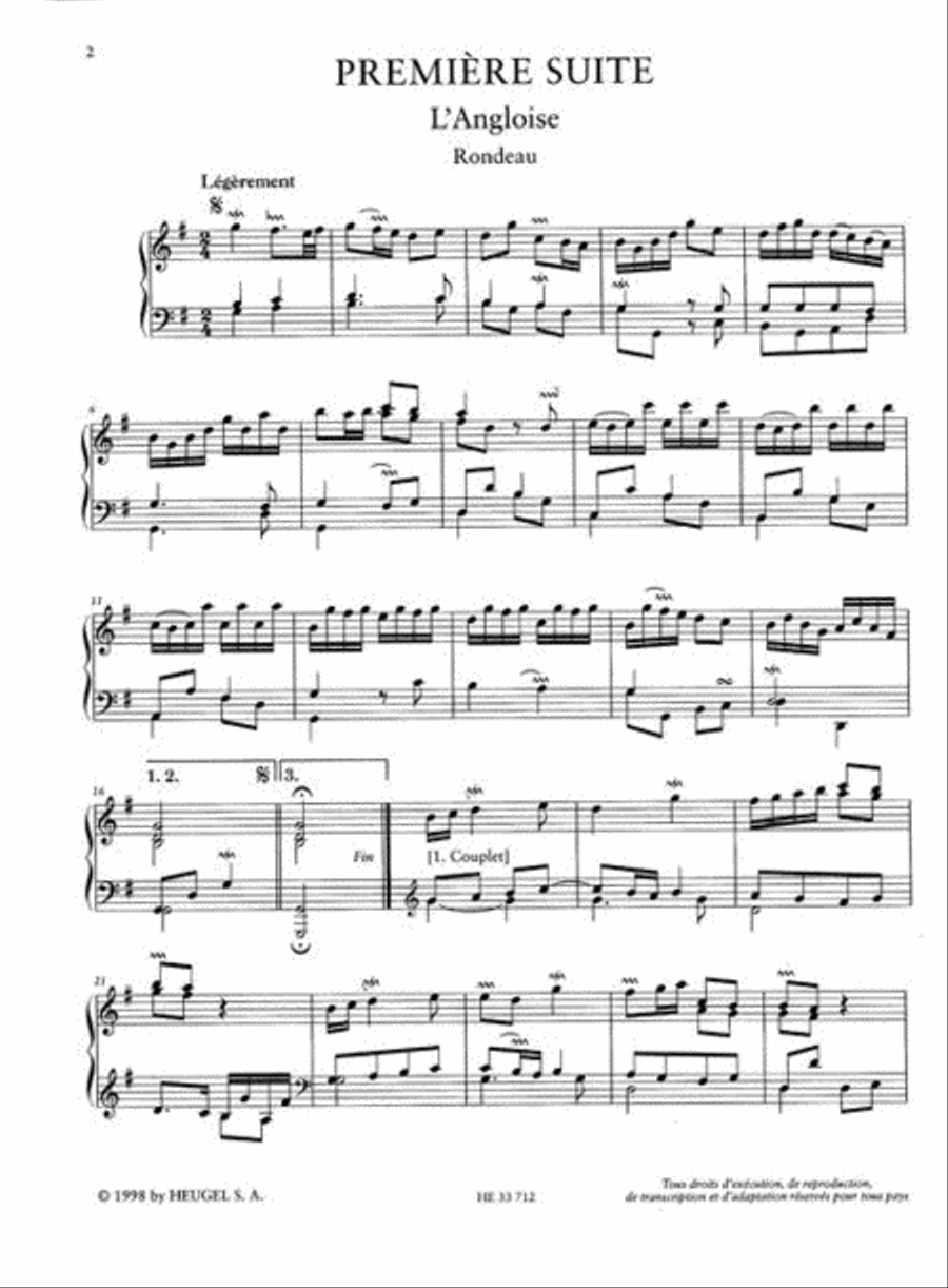 Pièces de Clavecin Harpsichord scores gallery preview page 2