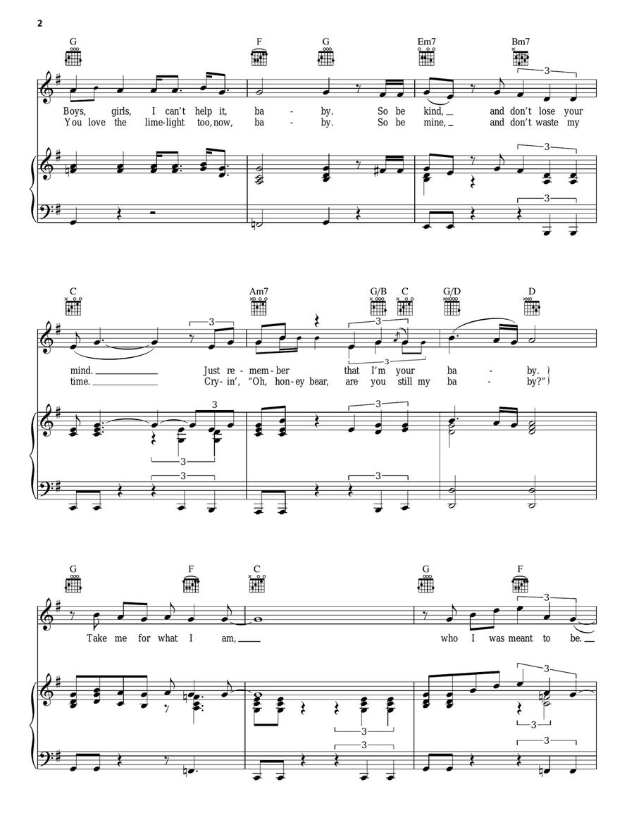 Take Me Or Leave Me Piano, Vocal, Guitar scores gallery preview page 2