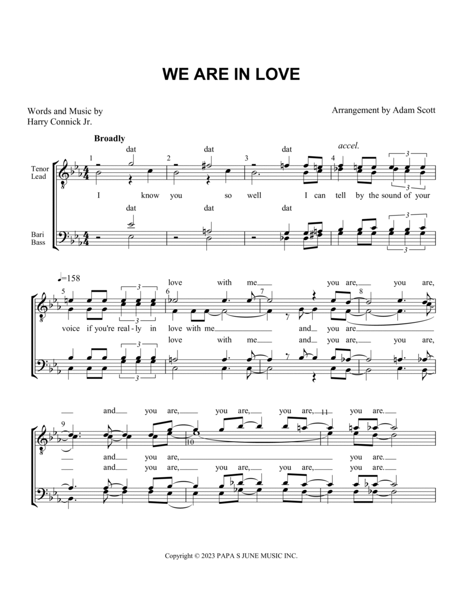 We Are In Love TTBB scores gallery preview page 1