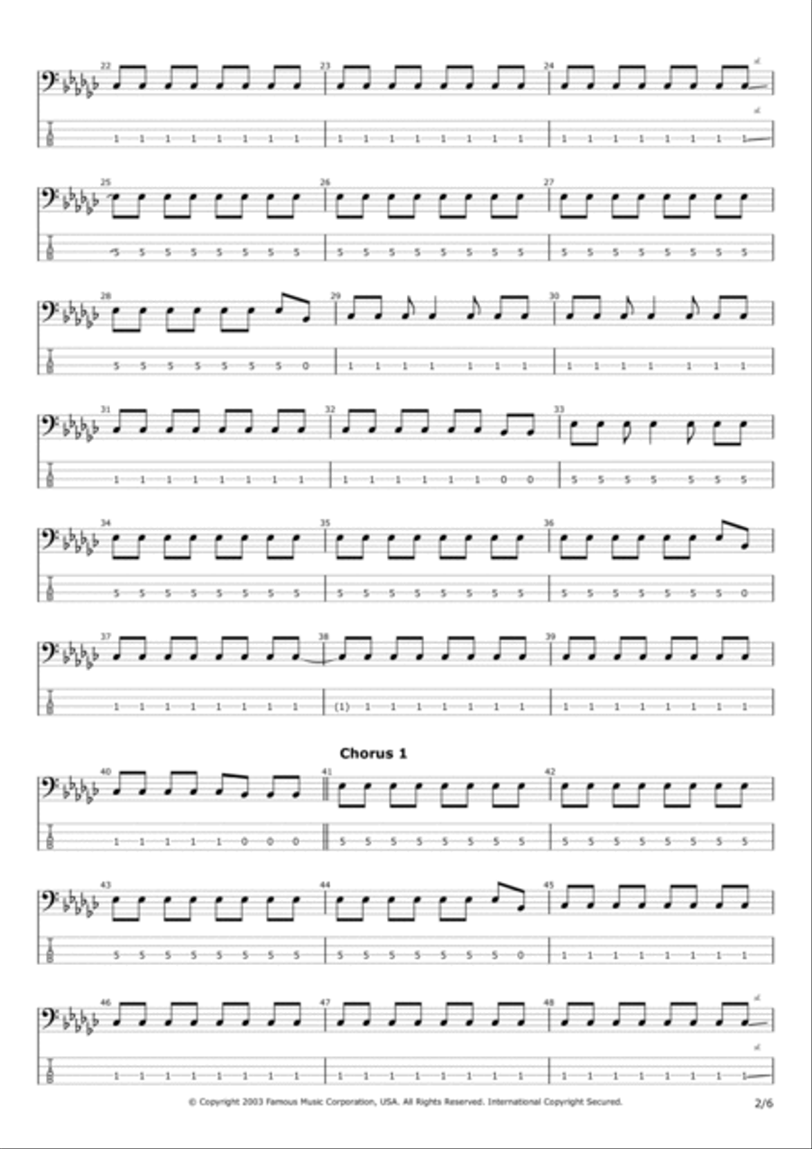The Bitter End Bass Guitar scores gallery preview page 2