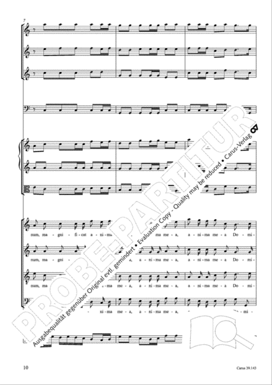 Magnificat in C major 4-Part scores gallery preview page 11