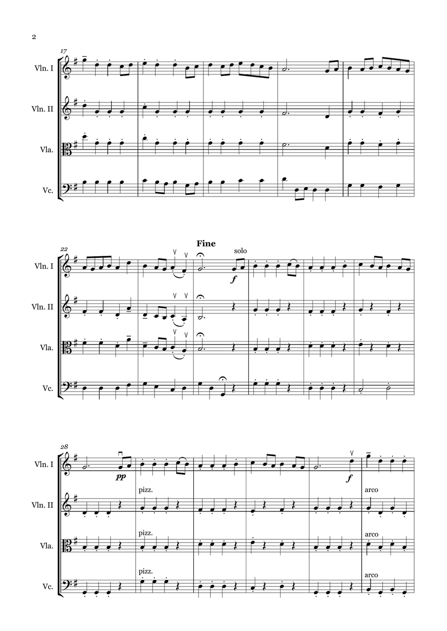 Peasant dance (from Peasant cantata) - Junior string orchestra String Orchestra scores gallery preview page 2