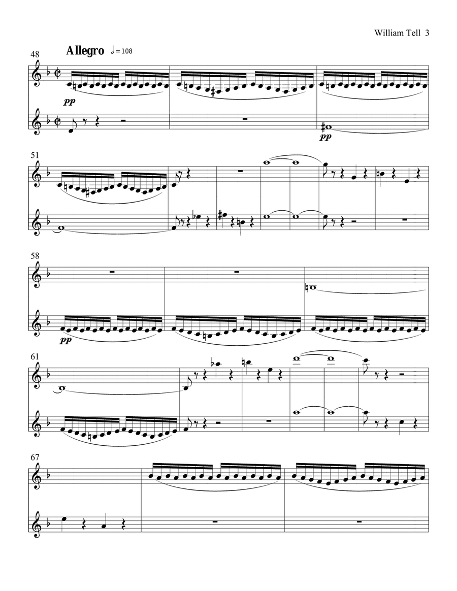 Clarinet Duet - Rossini Overtures! Woodwind Duet scores gallery preview page 3