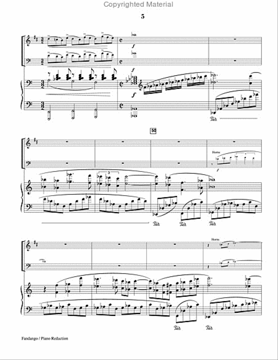 Fandango (piano reduction) Trumpet Solo scores gallery preview page 6