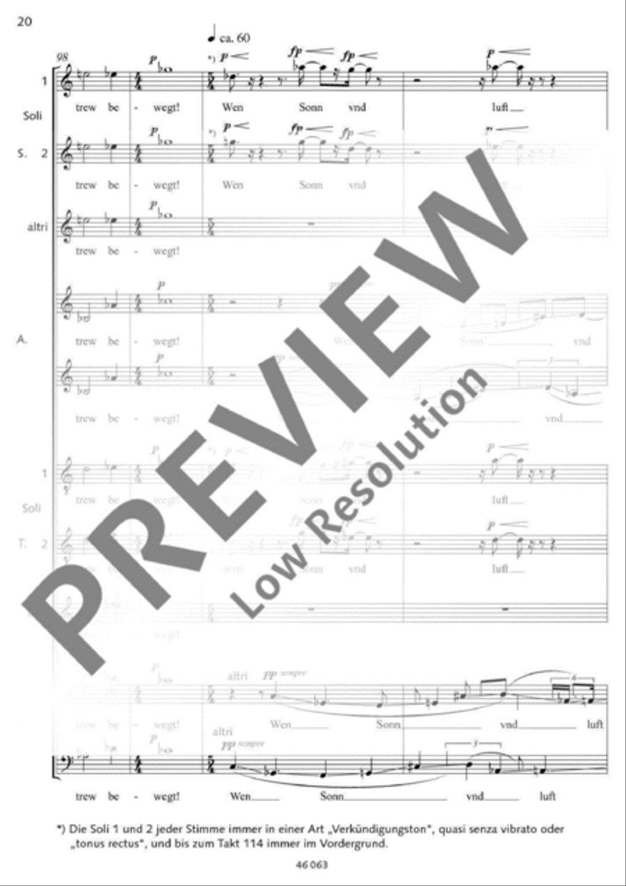 Karfreitags-Sonett 4-Part scores gallery preview page 21
