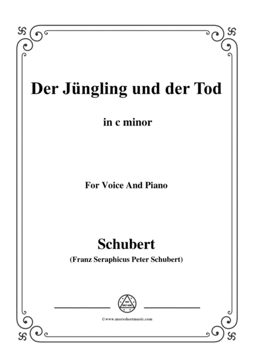 Schubert-Der Jüngling und der Tod,in c minor,D.545,for Voice and Piano image number null