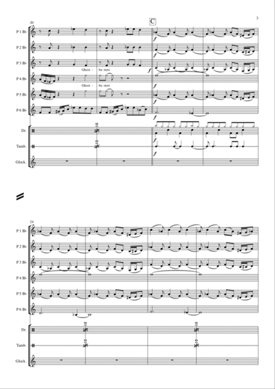 Ghostbusters Concert Band scores gallery preview page 3